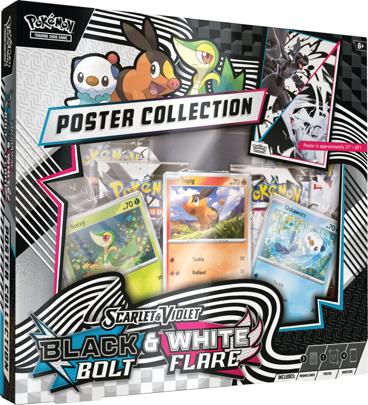 Pokemon TCG - Scarlet & Violet - Black Bolt & White Flare - Unova Poster Collection Box