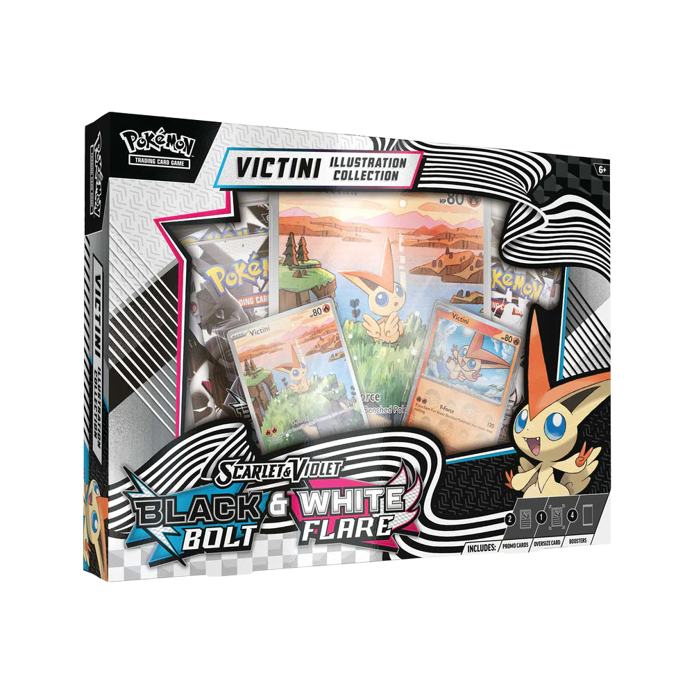 Pokemon TCG - Scarlet & Violet - Black Bolt & White Flare - Unova Victini Illustration Collection Box