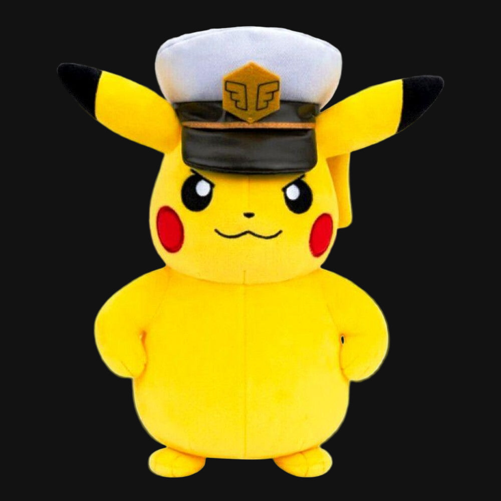 Pokemon 8" Pikachu with Captain's Hat Plush