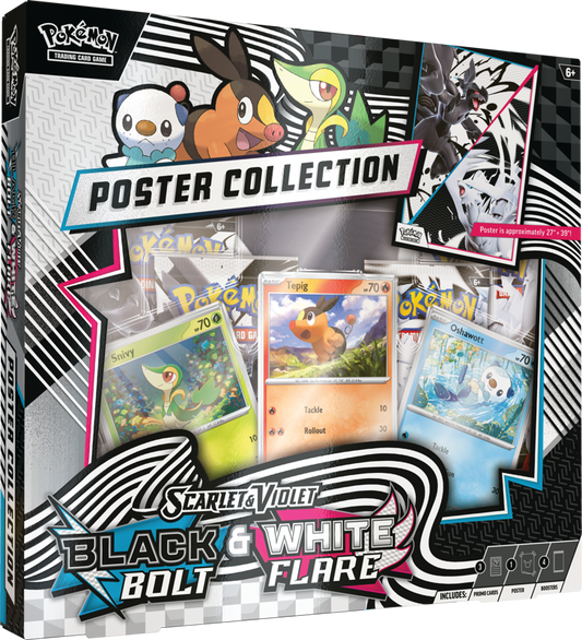 Pokemon TCG - Scarlet & Violet - Black Bolt & White Flare - Unova Poster Collection Box