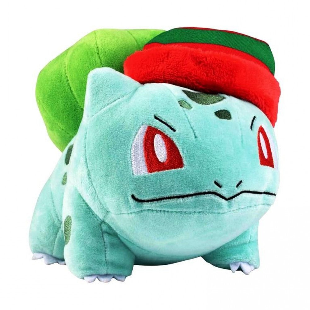 Pokemon 8" Holiday Plush - Bulbasaur with Striped Hat