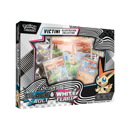 Pokemon TCG - Scarlet & Violet - Black Bolt & White Flare - Unova Victini Illustration Collection Box