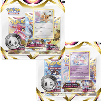 Pokemon TCG - Sword & Shield - Astral Radiance -Eevee & Sylveon 3 Pack Blister Pack