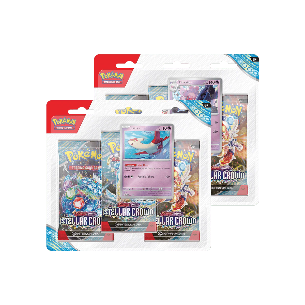 Pokemon TCG - Scarlet & Violet - Stellar Crown - Latias & Tinkaton 3 Pack Blister Pack