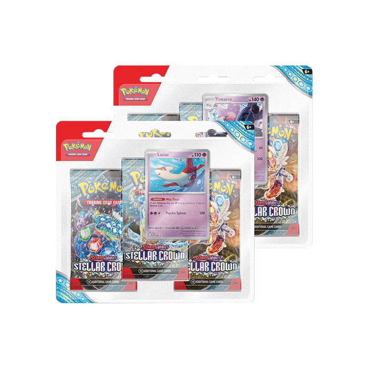 Pokemon TCG - Scarlet & Violet - Stellar Crown - Latias & Tinkaton 3 Pack Blister Pack