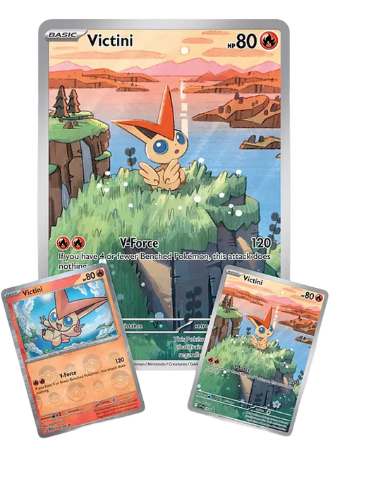 Pokemon TCG - Scarlet & Violet - Black Bolt & White Flare - Unova Victini Illustration Collection Box